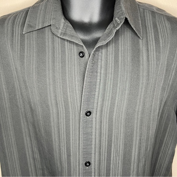 Medium Axcess Men’s Grey Short Sleeve Button Down Shirt Retro Rockabilly - Picture 2 of 8